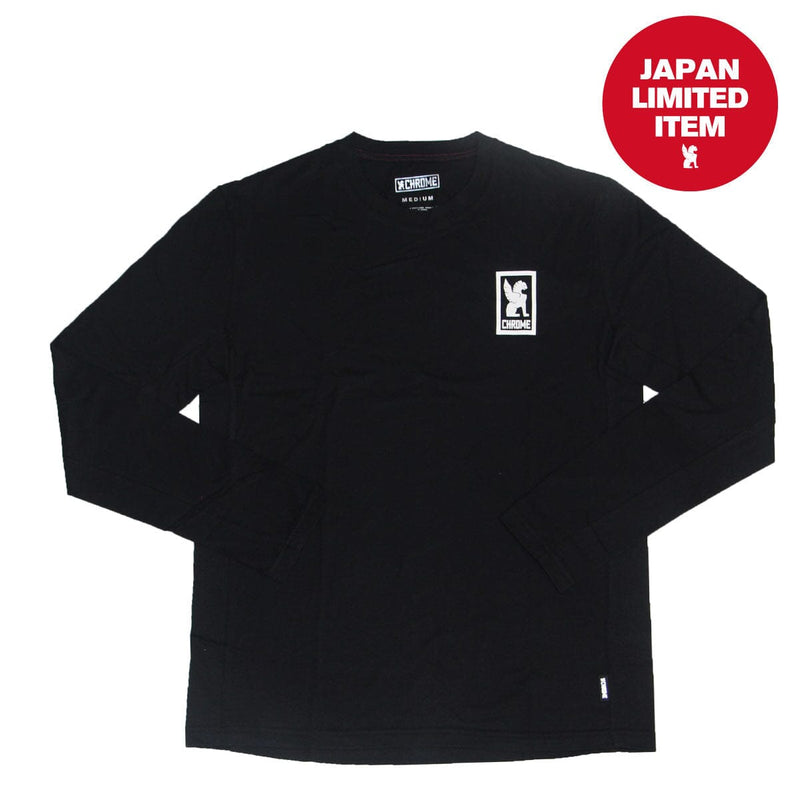 PREMIUM LS MASTER LOCK UP TEE CLOTHING chromeindustries BLACK/WHITE PRINT S 