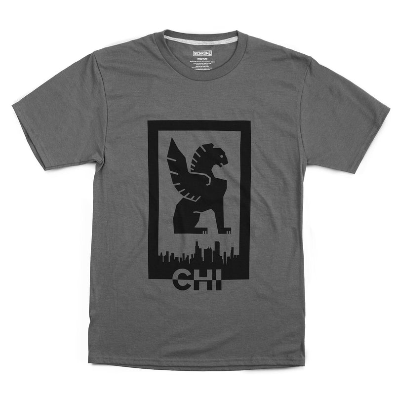 CHICAGO HUB TEE CLOTHING chromeindustries CHARCOAL/BLACK S 