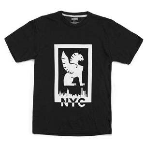 NEW YORK HUB TEE CLOTHING chromeindustries BLACK/WHITE S 
