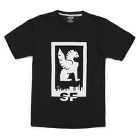 SF HUB TEE CLOTHING chromeindustries BLACK/WHITE S 